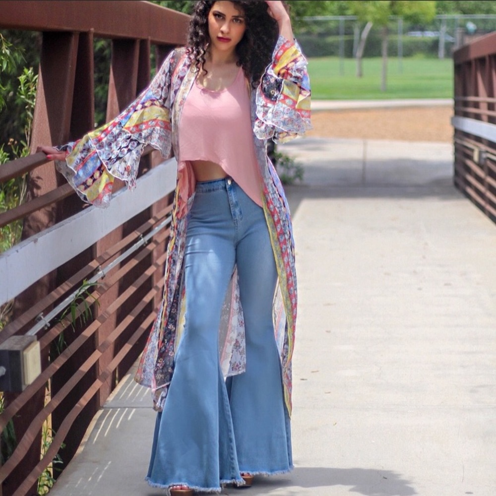 High waisted super bell bottom